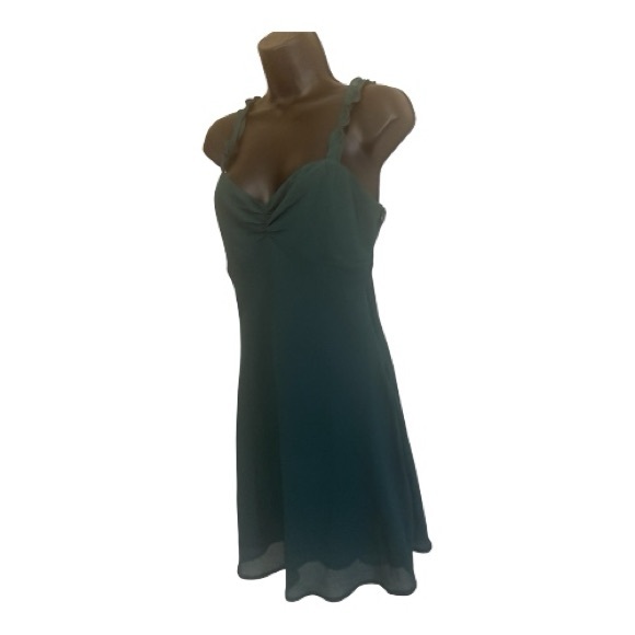 Urban Outfitters Dark Teal Slip Dress with Twisted Straps Size M - Picture 3 of 7